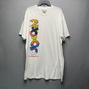 Vintage Disney Y2K 2000 Graphic Lounge Tee Shirt One Size Made In USA